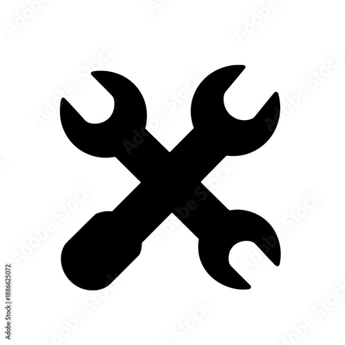 Wrench app icon in line style.