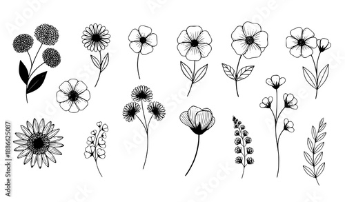 Fractional laser anti aging cosmetology outline icons