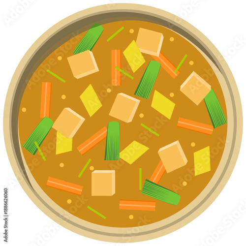 Illustration of  Vegetable Soup or Curry