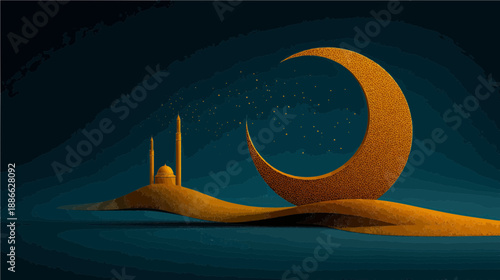 Ramadan blue background design