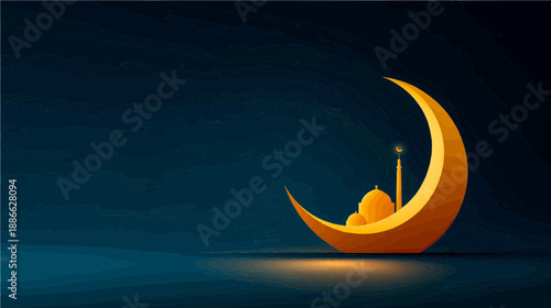 Ramadan blue background design
