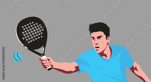 tennis player with racket