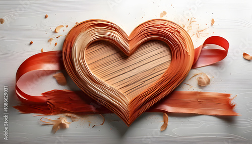 Sweet Valentine Chocolate Discount Banner with Romantic Ribbon Design