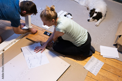 assembling diy furniture at home