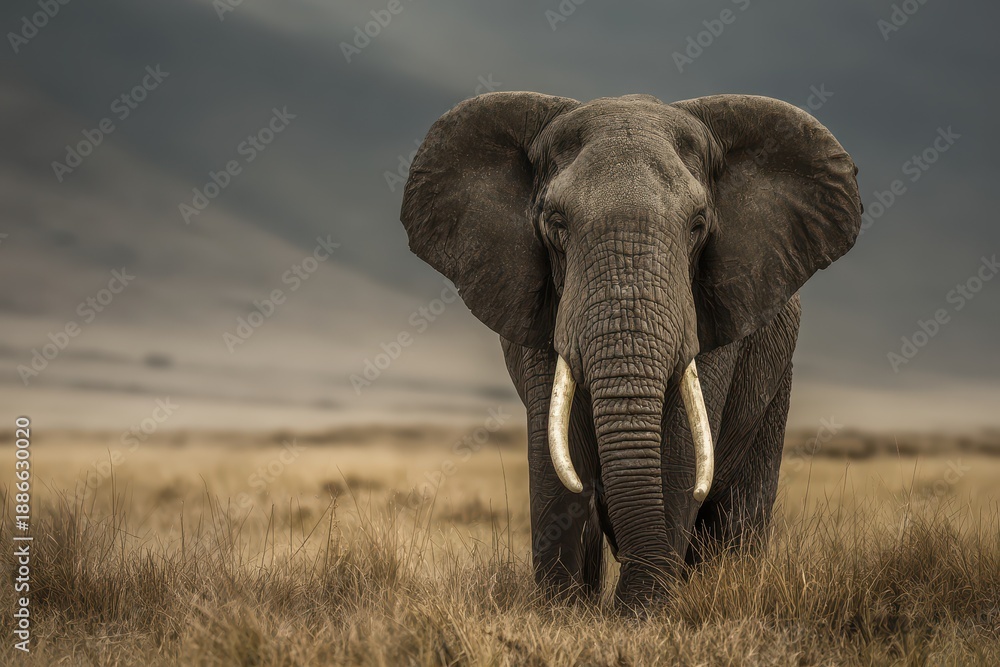 Fototapeta premium Mature elephant from Tanzania