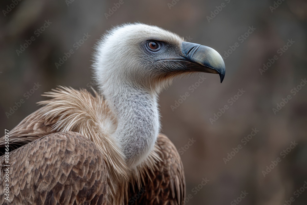 Obraz premium Mature griffon vultures scavenging birds