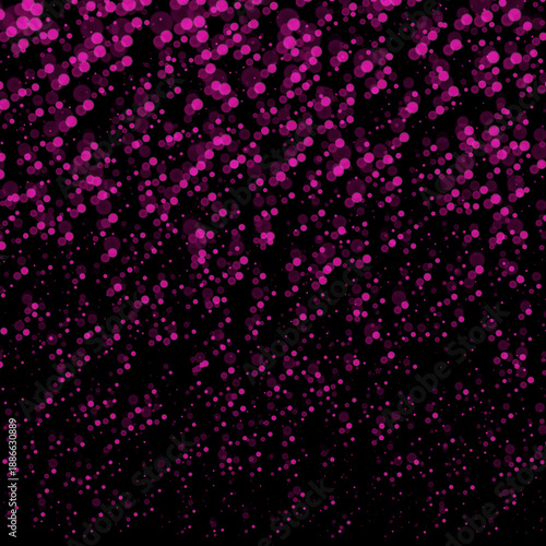 abstract pink background. Falling pink glitter on a dark background. Pink dust - a concept for festive New Year's and Christmas cards and banners.