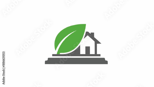 Eco Friendly Home Green Leaf Logo.