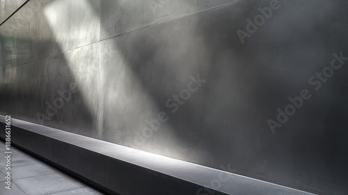 Smooth concrete wall with subtle shadows, emphasizing modern architectural texture.