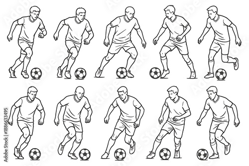 Football Soccer Player Pose Position