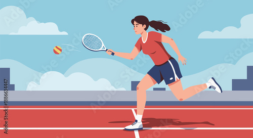 tennis player vector illustration