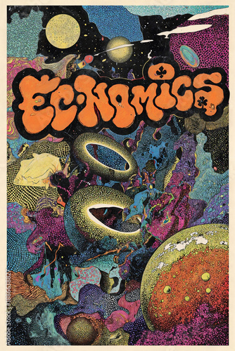 Wallpaper Mural A vintage cutout poster about economics Torontodigital.ca