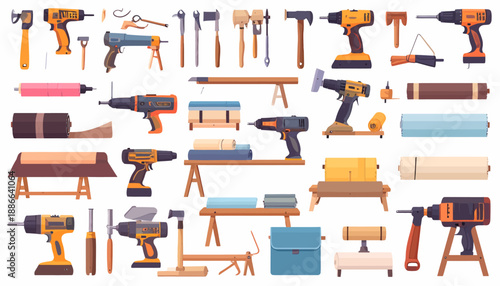 Collection of Various Power Tools and Equipment.