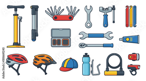 Cycling Accessories and Tools Collection.