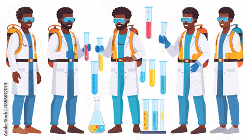 Scientists in Lab Coats and Safety Gear.