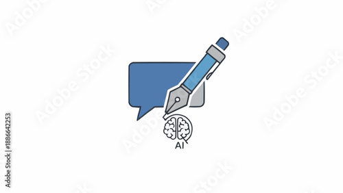 Blue pen writing on paper.