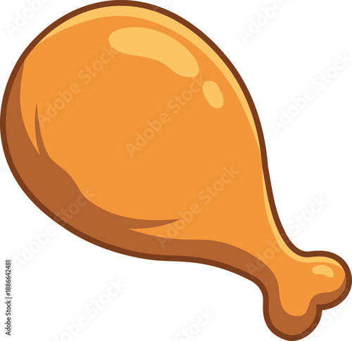 Fried Chicken Drumstick Illustration Vector