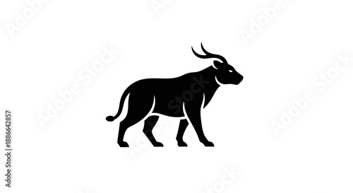 silhouette of a bull