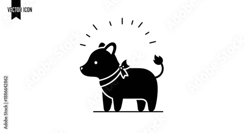 black silhouette of a dog