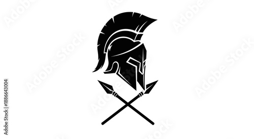 Spartan Helmet and Crossed Spears Emblem.
