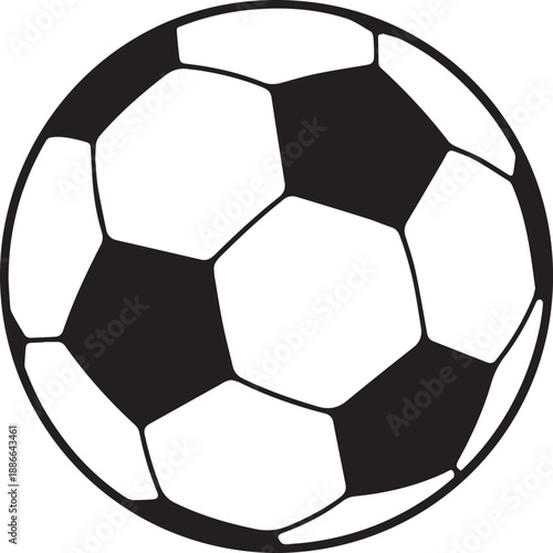football soccer ball sport equipment icon for game design