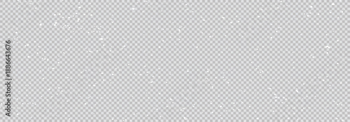 Snow and snowflakes on transparent background. Winter snowfall effect of falling white snow flakes and shining. 