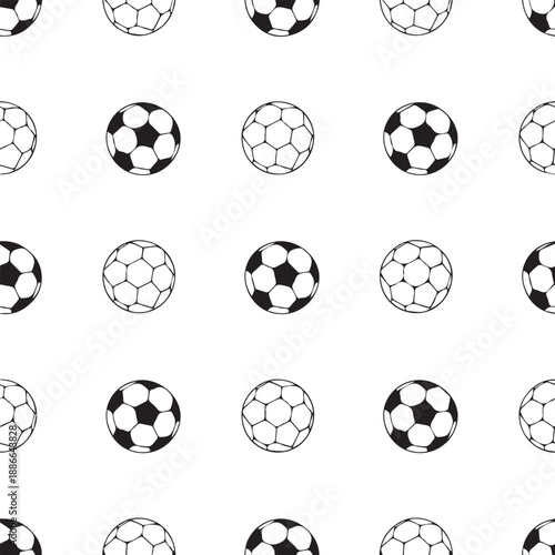 soccer vector ball pattern alternating filled and outline grid
