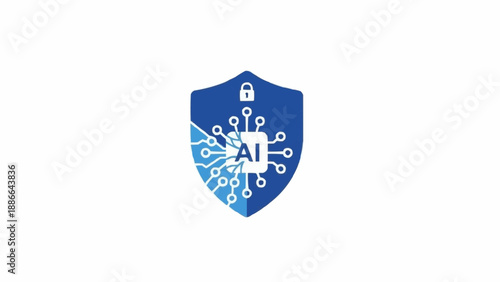Blue shield with AI logo.