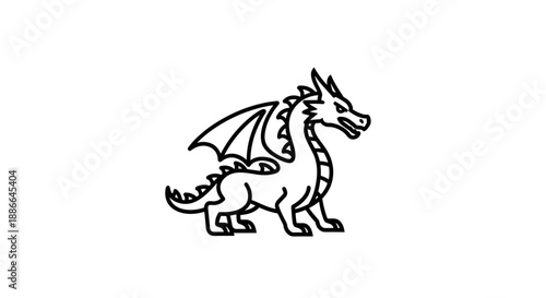 Stylized Dragon Illustration.