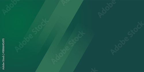 Gradient geometric shapes on green background. Dynamic shapes composition.