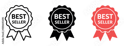 Best Seller Icon Vector Highlighting Top Rated Products, Services, and Brand Visibility