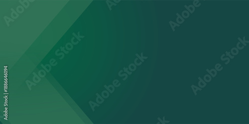 Gradient geometric shapes on green background. Dynamic shapes composition.