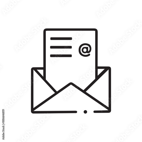 newsletter icon from success outline collection. Thin line newsletter icon isolated on white background.
