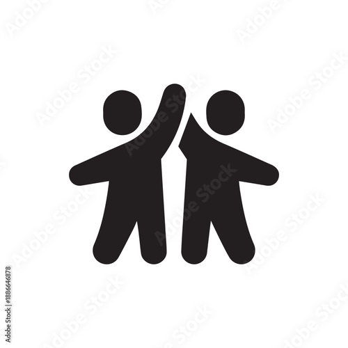 Two person handshake vector icon
