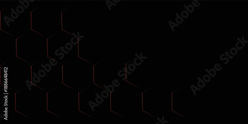 hexagons in black and red background.eps.10.