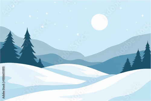 Mountain covered with snowy. Mountain landscape. Illustration of snowy mountain landscape.