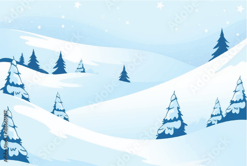 Mountain covered with snowy. Mountain landscape. Illustration of snowy mountain landscape.