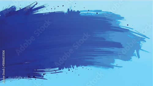 Blue paint brush strokes abstract background. Brush strokes art. Ble brush stroke on white background. 