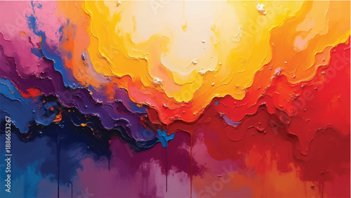 Abstract colorful painting with colorful paint splash. Abstract colorful gradient for modern artful design.