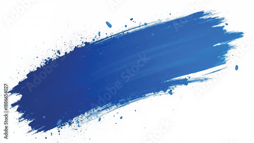 Blue paint brush strokes abstract background. Brush strokes art. Ble brush stroke on white background. 