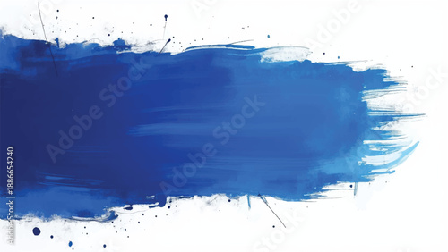 Blue paint brush strokes abstract background. Brush strokes art. Ble brush stroke on white background. 