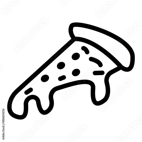 pizza slice icon design illustration simple