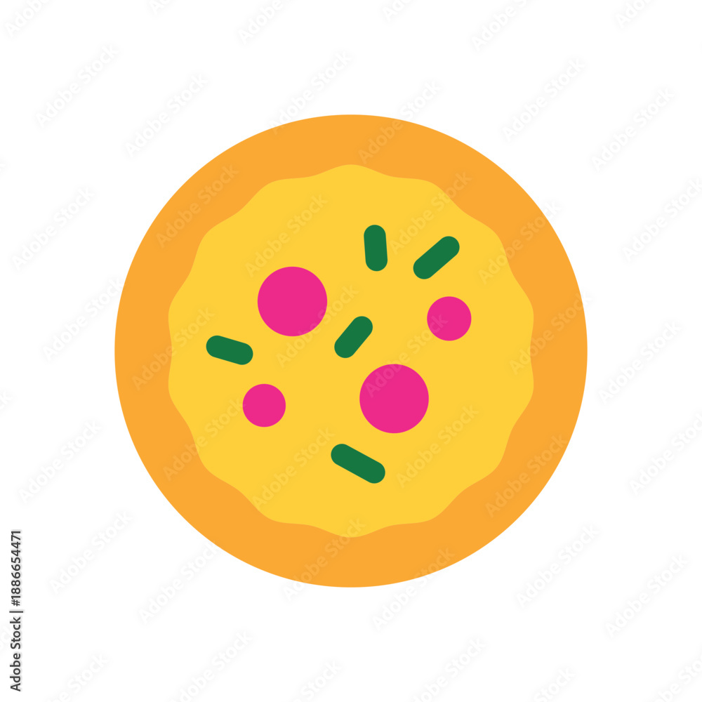Fototapeta premium fresh pizza icon design illustration simple