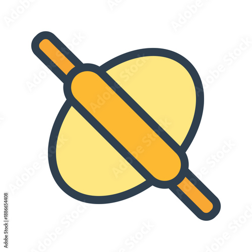 rolling pin icon design illustration simple