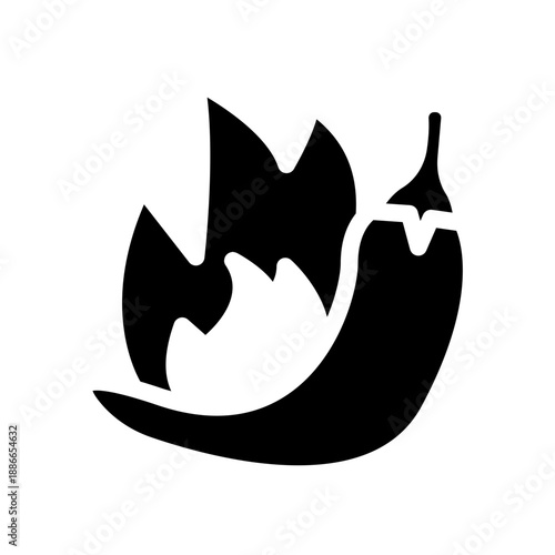 chilli hot icon design illustration simple