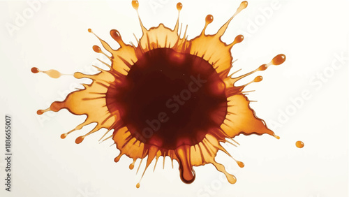 Coffee stains. Coffee stains isolated on a clean background. Coffee stains and drops.