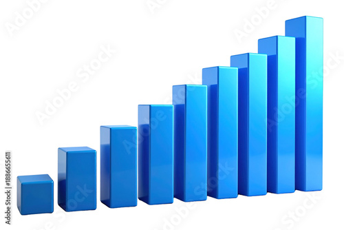 Rising three dimensional bar graph, isolated transparent, generative ai Free Download Rising three dimensional bar graph, isolated transparent, generative ai - GFXLoad