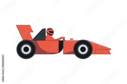 Go Kart Racing Vector Icon Representing Motorsport, Speed, and Fun