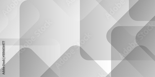 Modern Abstract white background design with layers of textured white transparent material in triangle and squares shapes. White color technology concept geometric line vector background.