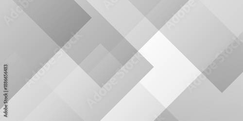 Modern Abstract white background design with layers of textured white transparent material in triangle and squares shapes. White color technology concept geometric line vector background.